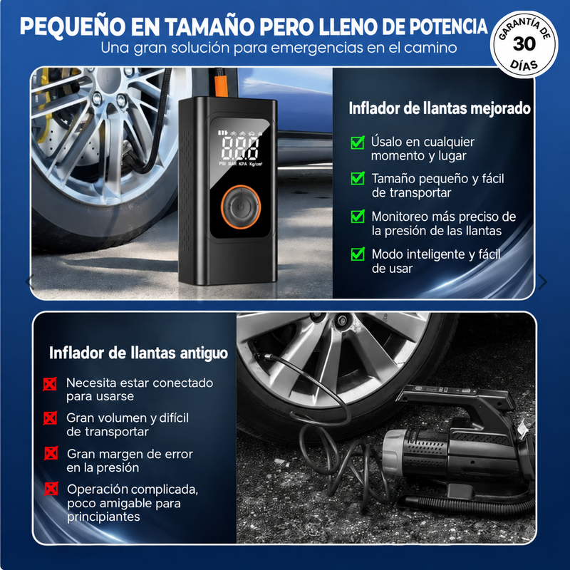 Inflador de Neumáticos Inalámbrico